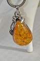 Necklace with amber pendant