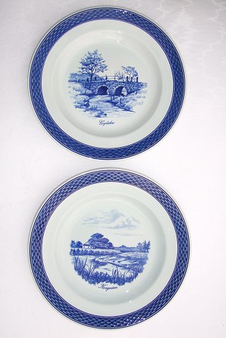 Royal Copenhagen Tranquebar blue Plates with motif

