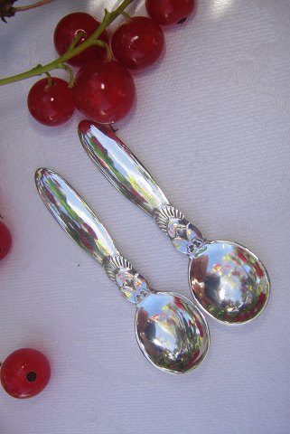 Cactus Georg Jensen silver flatware Salt Spoon