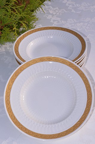 Royal Copenhagen Fan gold  Deep plates # 11515