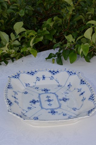 Royal Copenhagen  Blue fluted full lace Breadbasket 1143