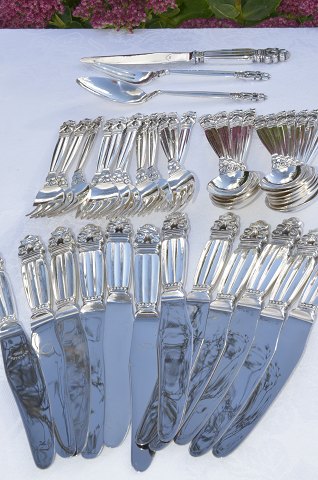 Georg Jensen Acorn flatware luncheon set for 12 persons