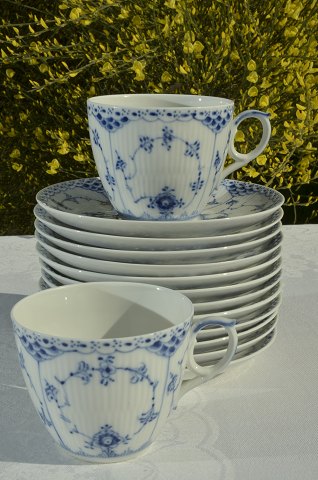 Royal Copenhagen  Blue fluted half lace, Rare large Coffeecup 703