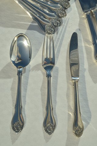 Rokoko silver cutlery Luncheon set for 6  persones