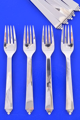 Georg Jensen Pyrmid silver cutlery 
Luncheon fork