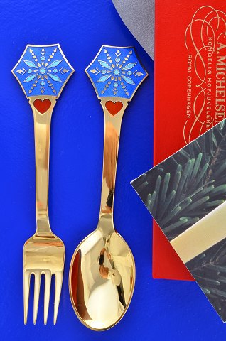 A. Michelsen Christmas spoon and Christmas fork 1976