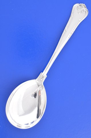 Herregaard silver cutlery Serving spoon with inscription