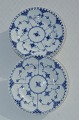 Royal Copenhagen Blue fluted.
Full lace 4  Plates pre 1900